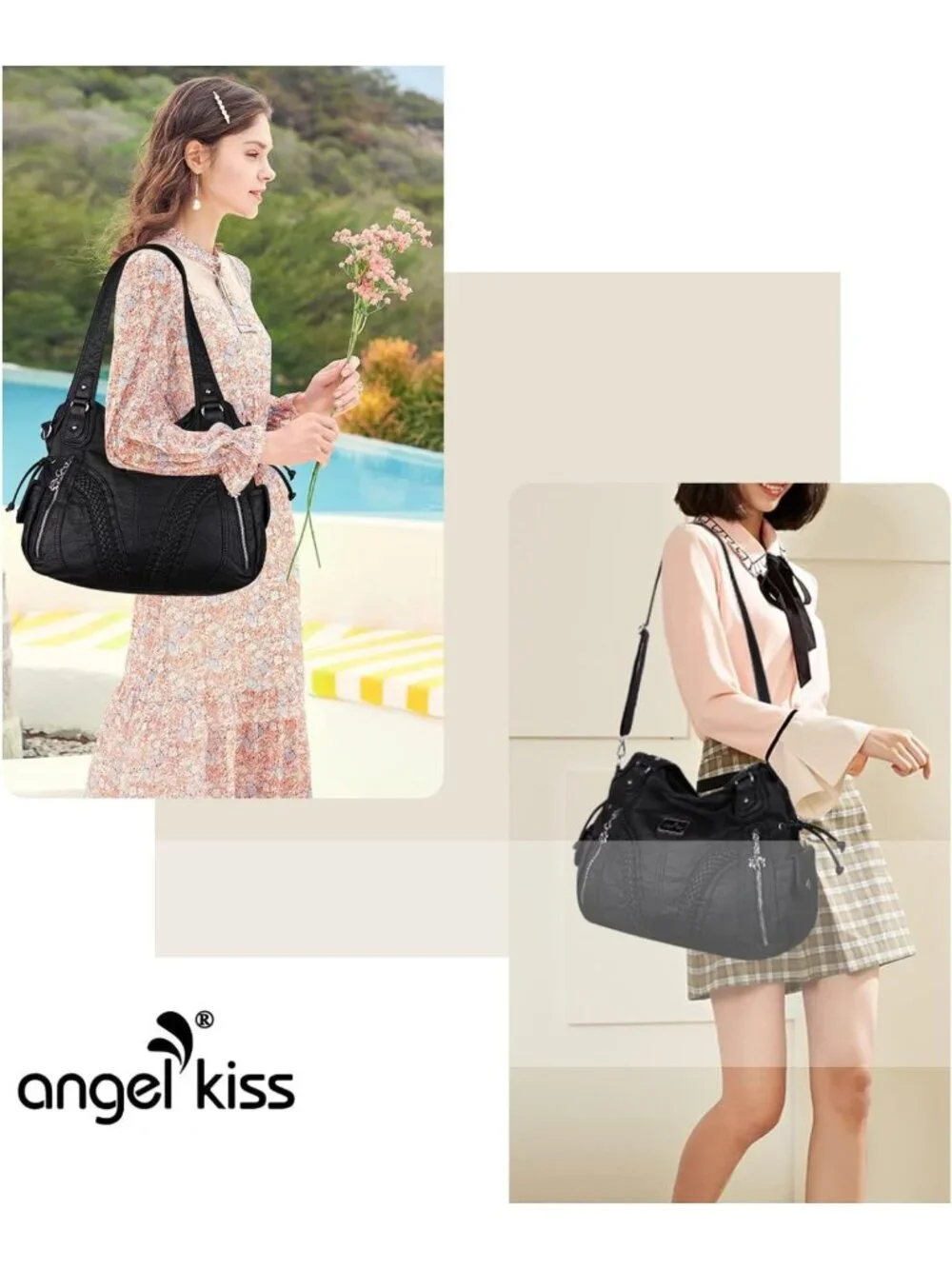 Stylish Women's Tote Bag - Fashionable Shoulder Satchel in Washed Synthetic
